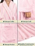 Cozy Pink Sherpa Fleece Robe for Women