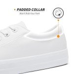 FRACORA Women's White Low Top Sneakers