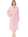 Cozy Pink Sherpa Fleece Robe for Women
