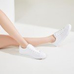 FRACORA Women's White Low Top Sneakers
