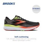 Brooks Ghost 16 Men's Running Shoe - Black/Red/Green