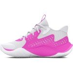 Under Armour Jet '23 Sneakers, White/Vivid Magenta