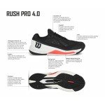 WILSON Men's Rush Pro 4.0 Sneakers - Navy Blue