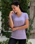 Women’s V-Neck Activewear Performance T-Shirt Set