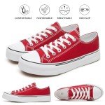 Red Women's Casual Canvas Sneakers-US 9.5