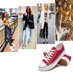 Red Women's Casual Canvas Sneakers-US 9.5