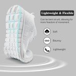 Womens Lightweight Fashion Sneakers - Casual White Shoes