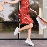 Womens Lightweight Fashion Sneakers - Casual White Shoes