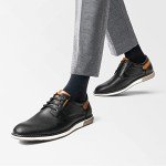 Bruno Marc Men's Black Casual Derby Sneakers