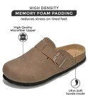 Memory Foam Suede Clogs for Women - Benton Tan