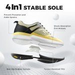 FitVille Men's Wide Pickleball and Tennis Sneakers