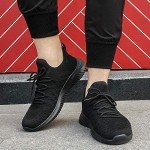 Feethit Men's Lightweight Slip-On Walking Sneakers - Black, Size 11
