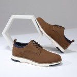 Men's Brown Casual Oxford Sneakers for Work