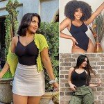 SHAPERX Women’s Seamless Body Shaper - Black