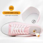 ZGR Women's Pink Low Top Canvas Sneakers