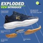 Men's Arch Support Athletic Sneakers - Dark Blue Size 10.5