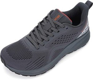 BRONAX Men's Wide Toe Box Sports Sneakers - Grey