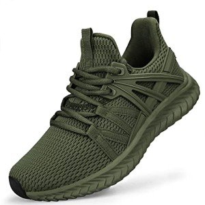Lightweight Green Memory Foam Women's Workout Sneakers