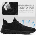 YITUHIO Men's Lightweight Black Running Sneakers
