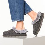 Skechers BOBS Women's Ice Angel Slippers - Charcoal