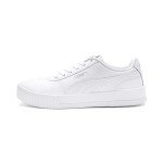 PUMA Women's Carina Leather Sneakers - White & Silver
