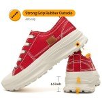 ZGR Women’s White Canvas Platform Sneakers