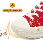 ZGR Women’s White Canvas Platform Sneakers