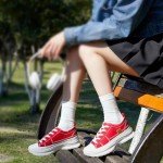 ZGR Women’s White Canvas Platform Sneakers