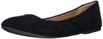 Amazon Essentials Women's Black Microsuede Ballet Flats