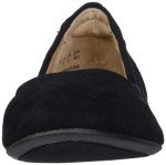 Amazon Essentials Women's Black Microsuede Ballet Flats
