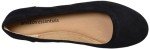 Amazon Essentials Women's Black Microsuede Ballet Flats