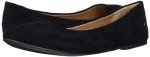 Amazon Essentials Women's Black Microsuede Ballet Flats