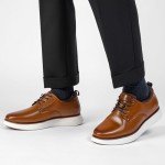 Bruno Marc Men's MaxFlex Brown Dress Sneakers