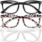 Stylish Blue Light Blocking Glasses - 3 Pack