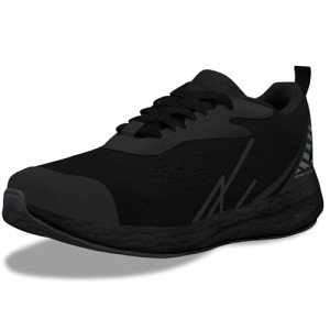 NY Threads Men's Lightweight Black Running Sneakers