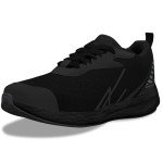 NY Threads Men's Lightweight Black Running Sneakers