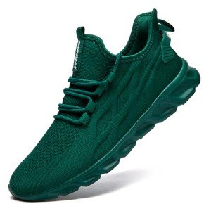 Women's Lightweight Breathable Slip-On Sneakers - Dark Green
