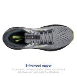 Brooks Ghost 16 Men's Wide Running Sneakers – Grey/Lime