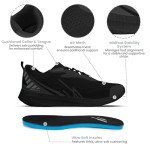 NY Threads Men's Lightweight Black Running Sneakers