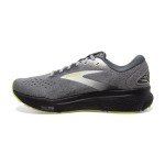 Brooks Ghost 16 Men's Wide Running Sneakers – Grey/Lime