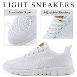 Alicegana Women's Lightweight Casual Sneakers - White