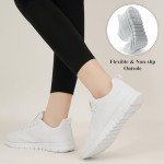 Alicegana Women's Lightweight Casual Sneakers - White
