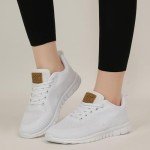 Alicegana Women's Lightweight Casual Sneakers - White
