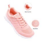 Huayuanwell Women’s Pink Athletic Walking Sneakers