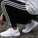 Feethit Men's Slip-On Lightweight All-White Sneakers