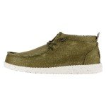 Hey Dude Men's Wally Mid Canvas Olive Loafers