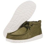 Hey Dude Men's Wally Mid Canvas Olive Loafers