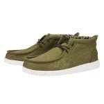 Hey Dude Men's Wally Mid Canvas Olive Loafers