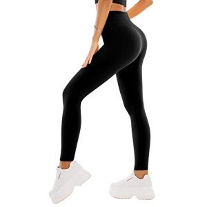 Women's Buttery Soft High Waisted Black Leggings