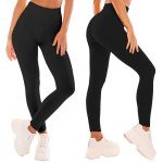 Women's Buttery Soft High Waisted Black Leggings